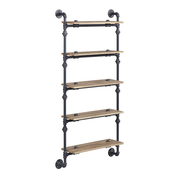 Brantley - Wall Shelf - Oak & Sandy Black Finish - 59"