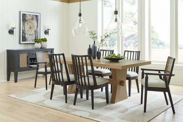 Urban Contemporary design with a rustic vibe. Made with hardwood solids, and thick rustic oak veneer. Natural wood may display natural weathering, unique cracks, splits, knots, saw marks or other organic features unique to each piece. Eclectic natural oak