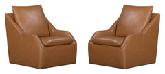 The Asher accent chair features a 360-degree swivel for ease of motion and a modern low-profile design. The comfortable, attached pillowtop seat has subtle welting and stitching, and the back cushion is removable, making cleaning a breeze. The Asher accen