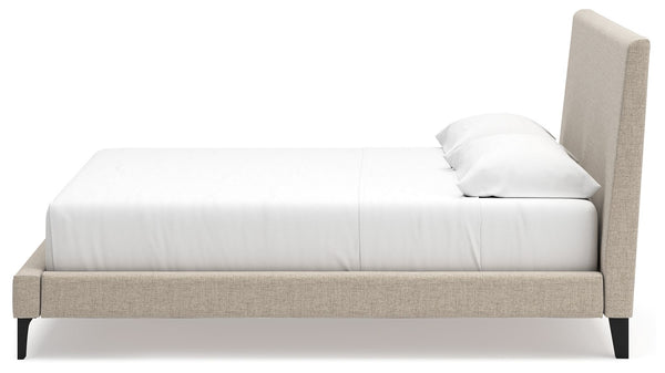 Cielden - Soft Gray - King Upholstered Bed with Roll Slats