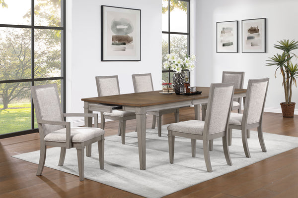 the Mariana Wood 7-Piece Dining Set combines timeless craftsmanship with practical design. This set includes a spacious dining table