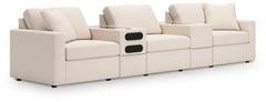 Looking cool and contemporary is great. But when it comes down to it, youâ€™re all about low-maintenance lounging. With the performance fabric on this sectional with audio system, cleaning spills is a breeze. Its customizable modular design caters to your