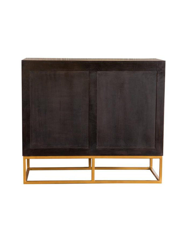 Zara - 40## 2-Door Wood Accent Storage Cabinet - Black Walnut
