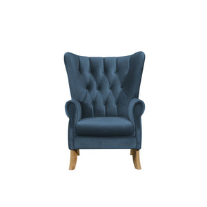 Adonis - Accent Chair - Azure Blue Velvet