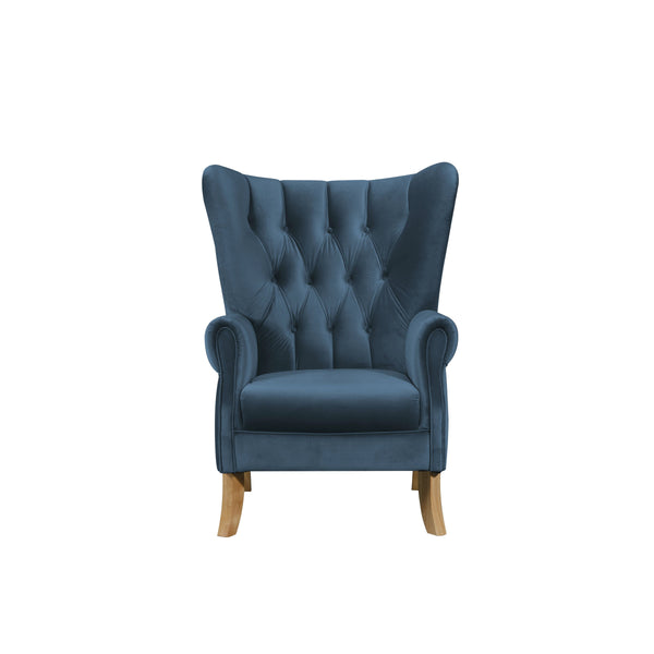 Adonis - Accent Chair - Azure Blue Velvet