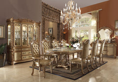 Create a dining room that will impress your dinner guests for years to come. With the Vendome collection, each piece of this collection demonstrates delicate craftsmanship and intricate carved details such as scrolls, bone upholstery, and nailhead. The ta