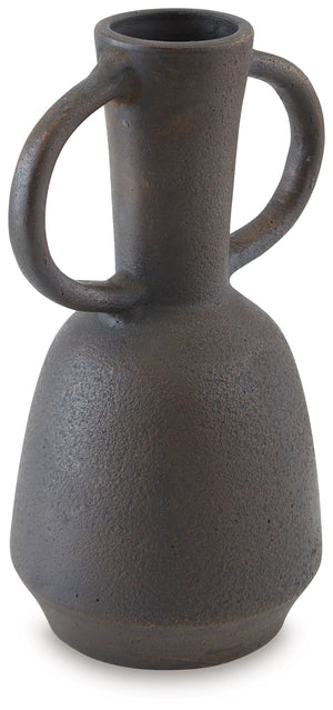 With the well-worn look of a found artifact, this decorative vase brings well-crafted character to your home. Its distressed neutral tone makes it a go-to all year as you swap out faux florals and filler with the seasons. Large handles complete this strik