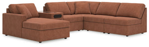 Looking cool and contemporary is great. But when it comes down to it, youâ€™re all about low-maintenance lounging. With the performance fabric on this sectional with chaise, cleaning spills is a breeze. Its customizable modular design caters to your ever-