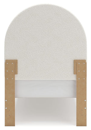 Wistenpine - Blush - Twin Upholstered Panel Bed