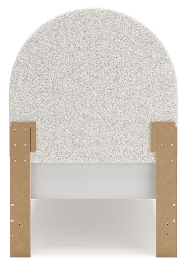Wistenpine - Blush - Twin Upholstered Panel Bed