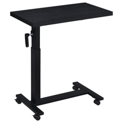 Transform your bedroom into a functional retreat with this height-adjustable C-table, designed specifically for use while reclining in bed. The 28-inch wide wood-inspired top offers ample space for working, dining, or reading. Featuring a smooth hand-cran