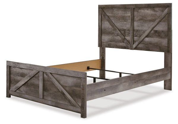 Wynnlow - Gray - Full Crossbuck Panel Bed