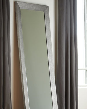  this floor mirror reflects the very best of contemporary design. Floor-length style is ideal for a dressing room or at the end of a hallway.<br><br><b>Additional Dimensions</b><br><ul><li>Inner mirror: 0-"</li></ul><b