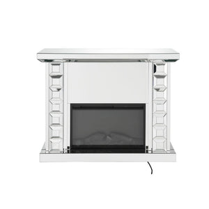  Clear Glass with Faux Crystal Inlay (Back Unfinished) Orientation: Free Standing NO Storage Specifications: Electric Fireplace (LED)