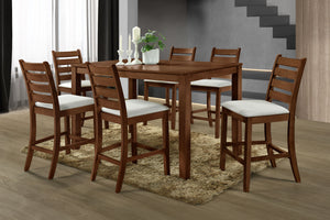 Pascal - Counter Dining Table & 6 Chairs - Walnut