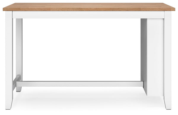 Gesthaven - Natural / White - Rectangular Dining Room Counter Table