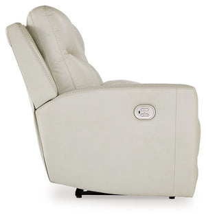Mindanao - Coconut - Power Reclining Loveseat With Console / Adj Hdrst