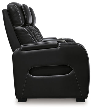Boyington - Black - Power Reclining Loveseat with Console/ Adj Headrest