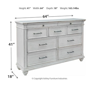 Kanwyn - Whitewash - 8 Pc. - Dresser