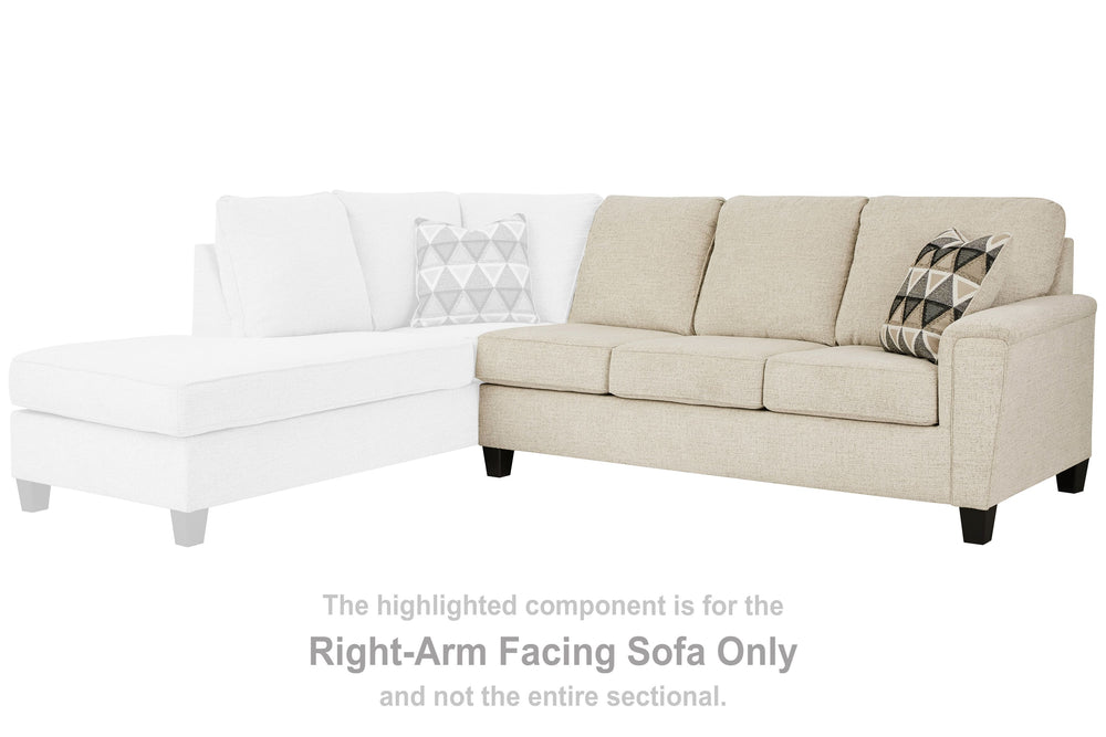 This right-arm facing sofa with corner wedge is made with polyester upholstery. Pairs with other items in the series to make a sectional.<br><br><b>Additional Dimensions</b><br><ul><li>Arm height: 27-"</li><li>Leg height: 4.5-"</li><li>Minimum width of do
