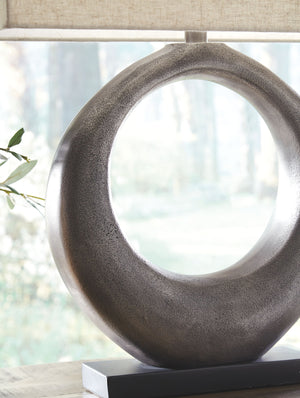  but its antique silvertone cast aluminum infuses a raw element for beautiful balance.<br><br><b>Additional Dimens