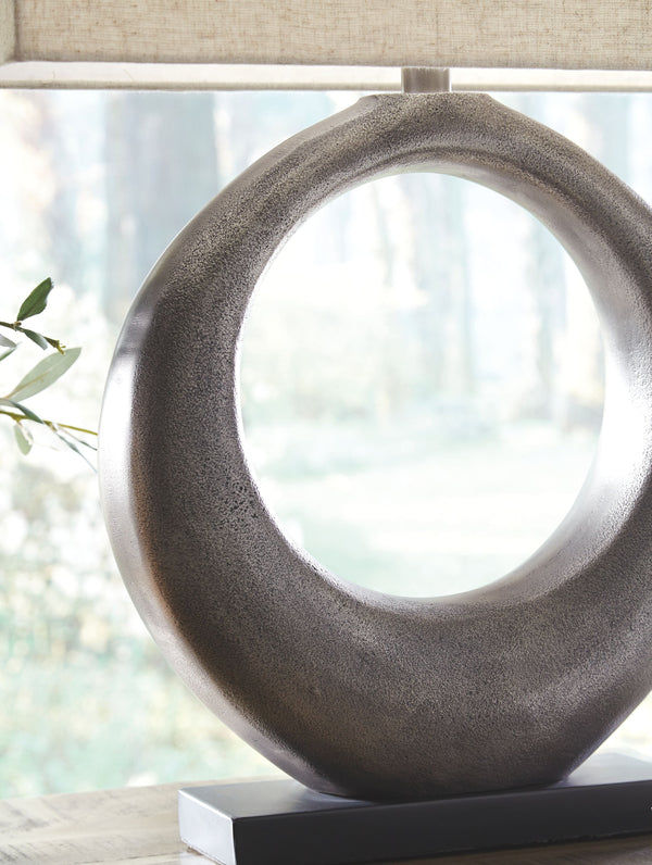  but its antique silvertone cast aluminum infuses a raw element for beautiful balance.<br><br><b>Additional Dimens