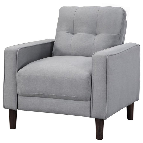 Bowen - Upholstered Track Arm Tufted Accent Chair - Gray