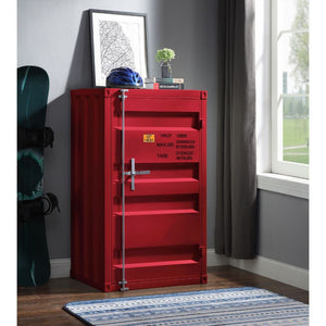 KD, Rectangular Chest Storage: 1 Metal Door (Inside: 5 Compartments w/4 Metal Shelves) Features: Metal Frame, Recessed Panels (Cargo Container Panels), Full-Length Container Lock (NO LEGS) CONSTRUCTION Metal Case: Iron Plate (40 x 40mm)<br/><br/><b>Produc