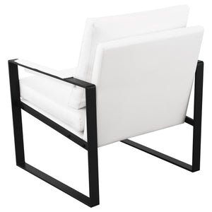 Rosalind - Upholstered Track Arm Accent Chair - White