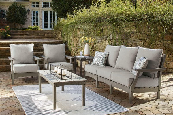 Textured gray finish. High performance Nuvella fabric. Loveseat and sofa includes 2 throw pillows. Assembly required. <h4><b>Visola - Gray - Sofa with Cushion</b></h4> <table width=-"100%-"><colgroup><col style=-"width: 30%