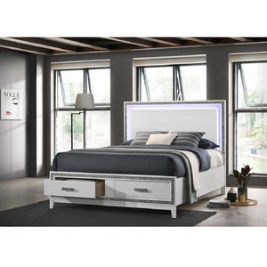 Haiden - Queen Bed With Storage - White
