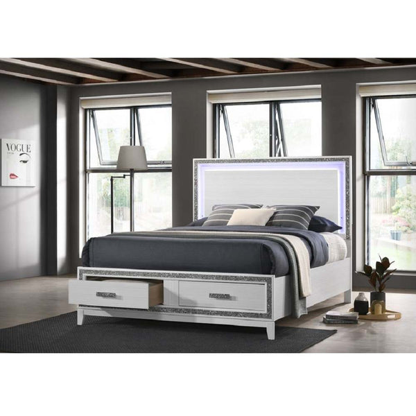 Haiden - Queen Bed With Storage - White
