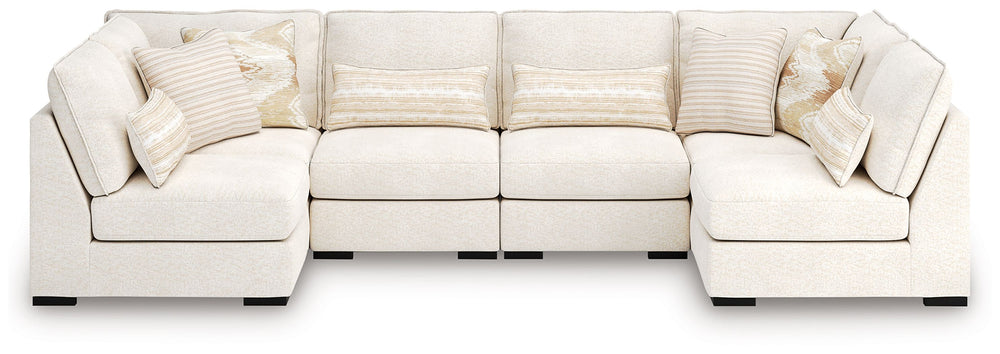 Smartly designed for everyday life, this modular sectional is perfect for active households. Its high-performance Next-Gen Nuvellaâ„¢ fabric is oh-so-easy to clean, allowing this plush seating to keep its beautifully contemporary yet functional form.<br/>