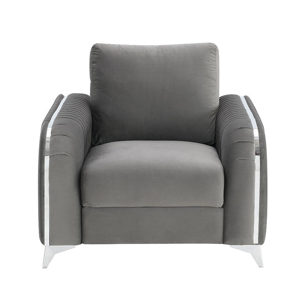 Wenona - Chair - Gray Velvet