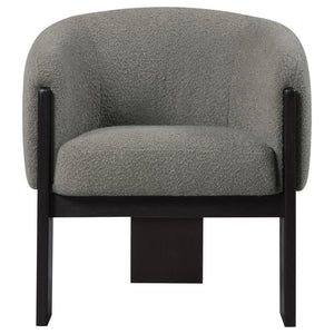 Valdez - Boucle Upholstered Barrel Back Accent Chair - Brown