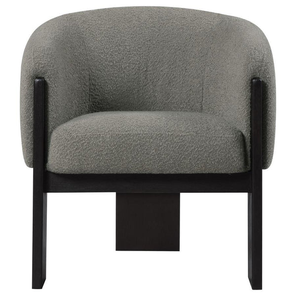 Valdez - Boucle Upholstered Barrel Back Accent Chair - Brown