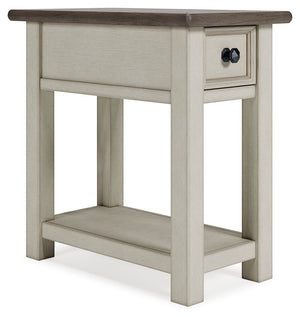 Whether your style is farmhouse fresh, shabby chic or country cottage, youâ€™ll find this chairside end table dressed to impress. Its two-tone finish pairs weathered oak with antique white for that much more quaint character. Charming elements include a p