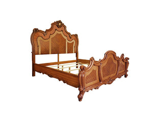 Picardy - Eastern King Bed - Honey Oak Finish