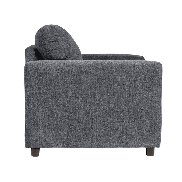  this transitional piece seamlessly blends into any space. Sink into its oversized frame