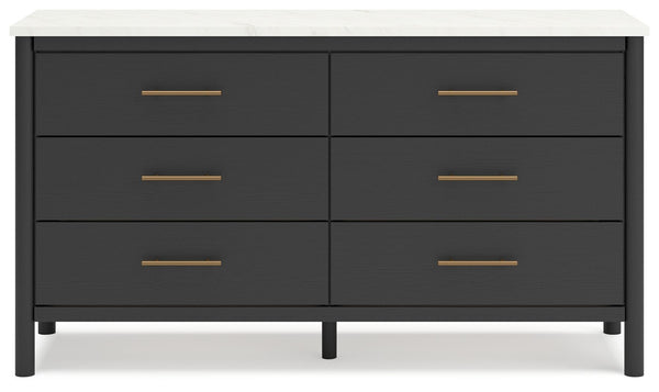 Cadmori - Black / White - Six Drawer Dresser