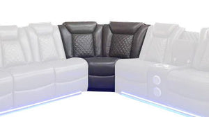 The Orion Motion Collection is a comfortable and stylish choice for any home. The collection includes a sofa with dual recliners, a console loveseat with dual recliners, and a glider recliner, providing you with plenty of options for relaxation.Made from 