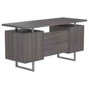 Lawtey - 2-Drawer Office Computer Desk - Weathered Gray