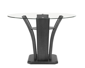 Camelia - 5 Piece Counter Dining Room Set - Black / Pearl Silver