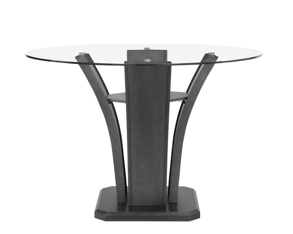 Camelia - 5 Piece Counter Dining Room Set - Black / Pearl Silver
