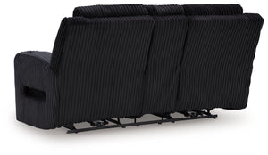 Forest Lake - Black - Power Reclining Loveseat With Console / Adj Headrest