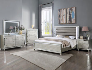 Cristian - King Upholstered Bed - Champagne