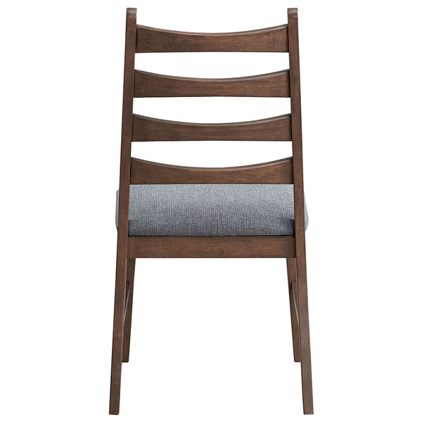 Mayah - Side Chair (Set of 2) - Dark Gray Linen & Walnut Finish