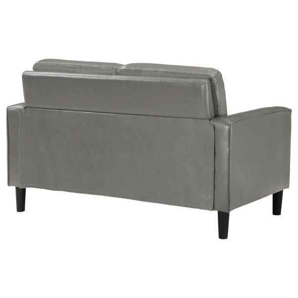 Ruth - Upholstered Track Arm Loveseat - Gray