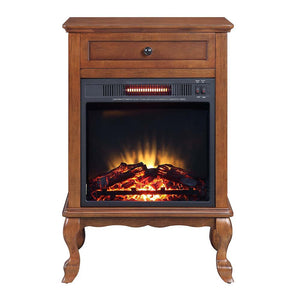 Eirene - Fireplace - Walnut Finish