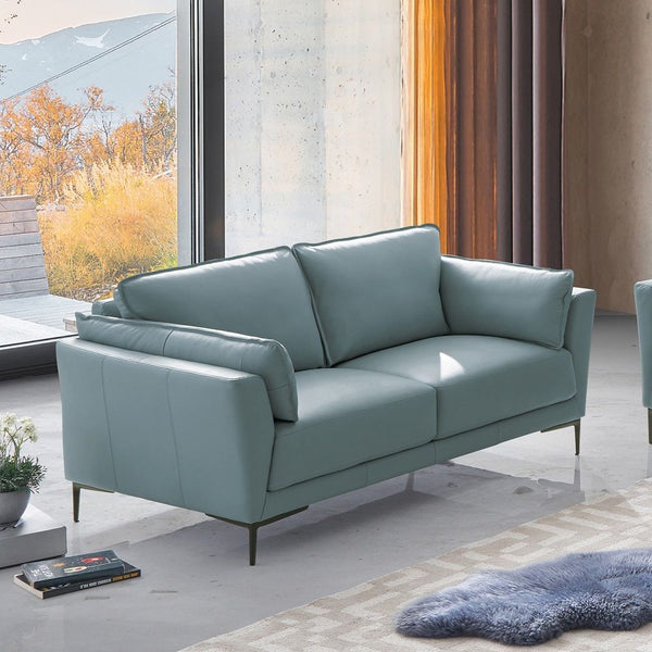 Simple Contemporary Style Design, Stay Comfortable: Cotton Fill Armrest & Back Cushion Durable & Long-Lasting Structure: Wooden Inner Frame & High Density Foam Seat Cushion, Luxury & Classic: Italian Top Grain Leather, Easy to Assemble: All Hardware & Ins